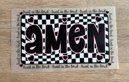 Checkered Amen Transfer