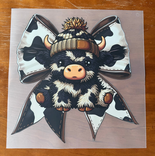 Black Cow Bow Transfer