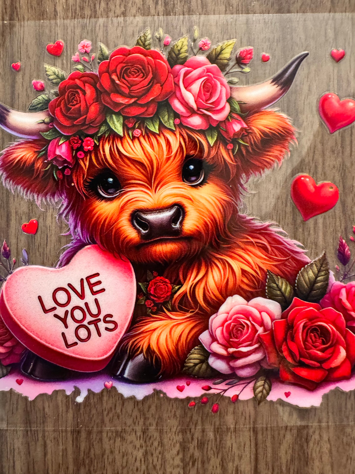 Red Heart Cow Cup Wrap