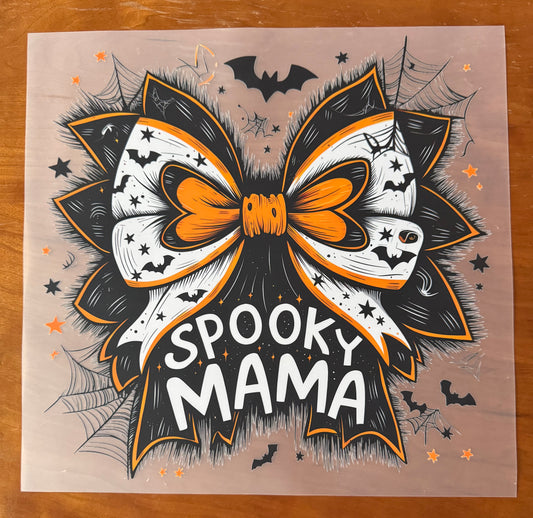 Spooky Mama Bow Transfer