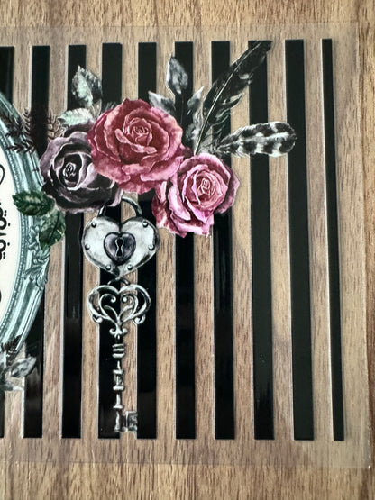 Stripped Haunted Girl Cup Wrap