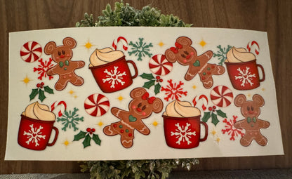 Gingerbread Christmas Mouse Cup Wrap