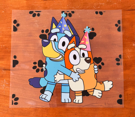 Party Blue Dog Cup Wrap