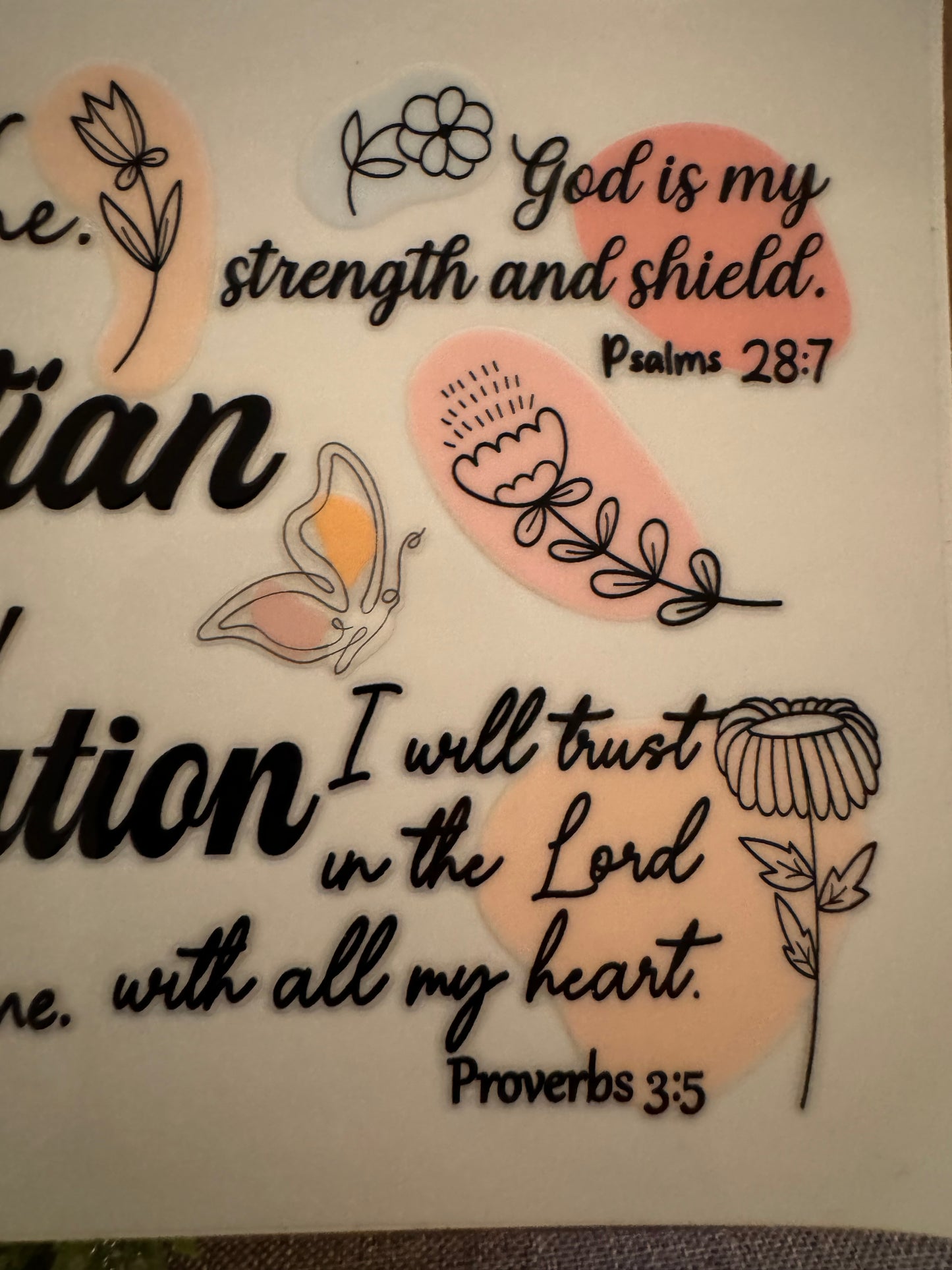 Christian Daily Affirmation Cup Wrap