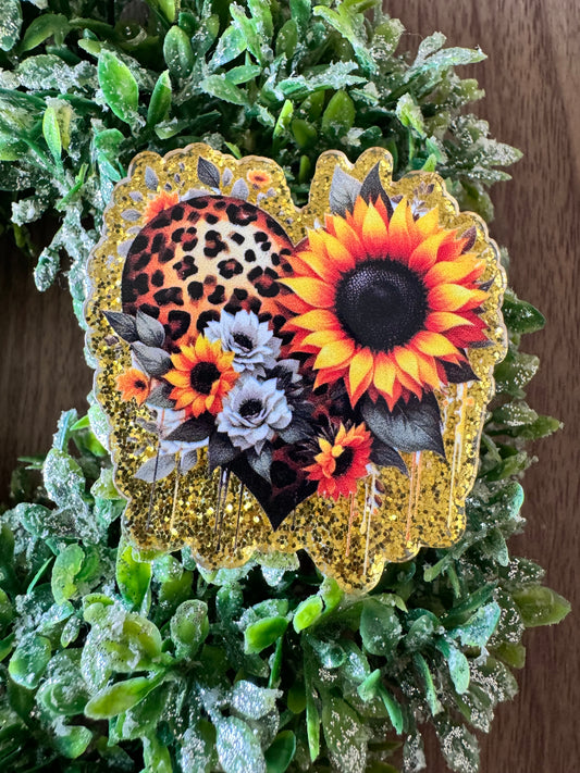 Leopard Heart Acrylic