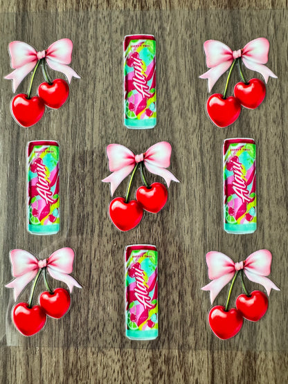 Colorful Cherry Energy Drink Cup Wrap