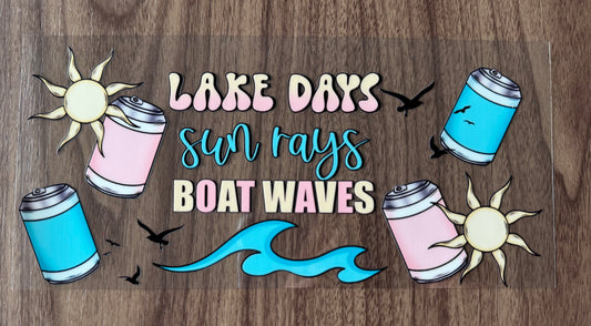 Lake Days, Sun Rays, Boat Waves Cup Wrap