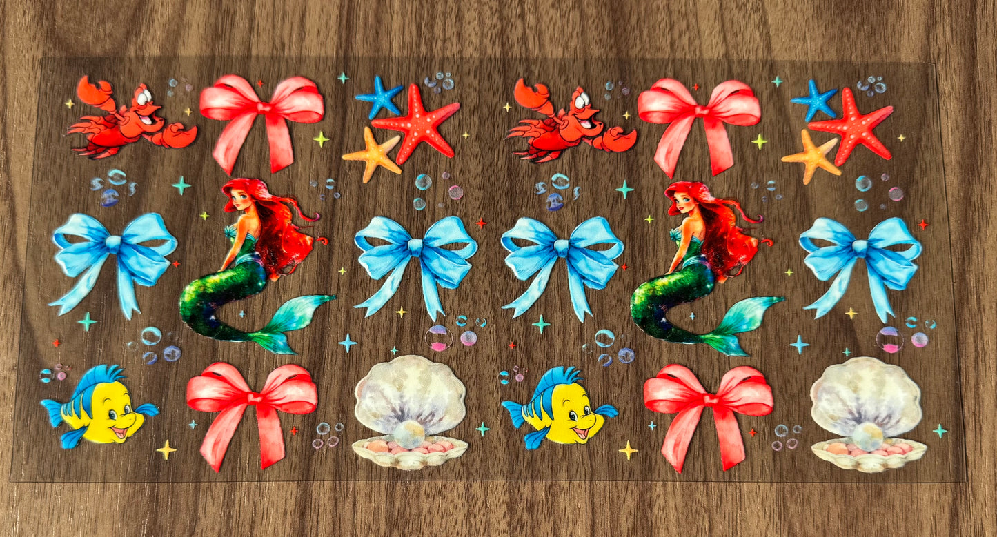 Mermaid Princess & Bows Cup Wrap
