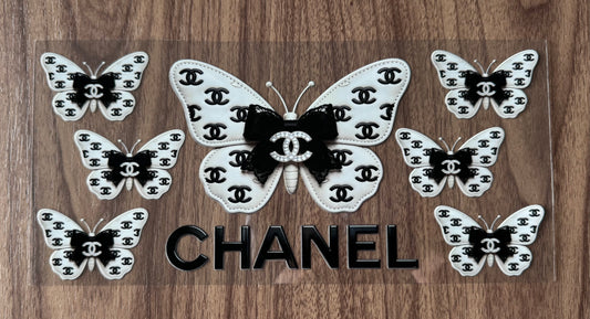 White C Boujee Butterfly Cup Wrap