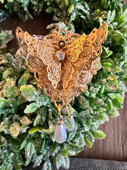 Golden Butterfly Rose Topper