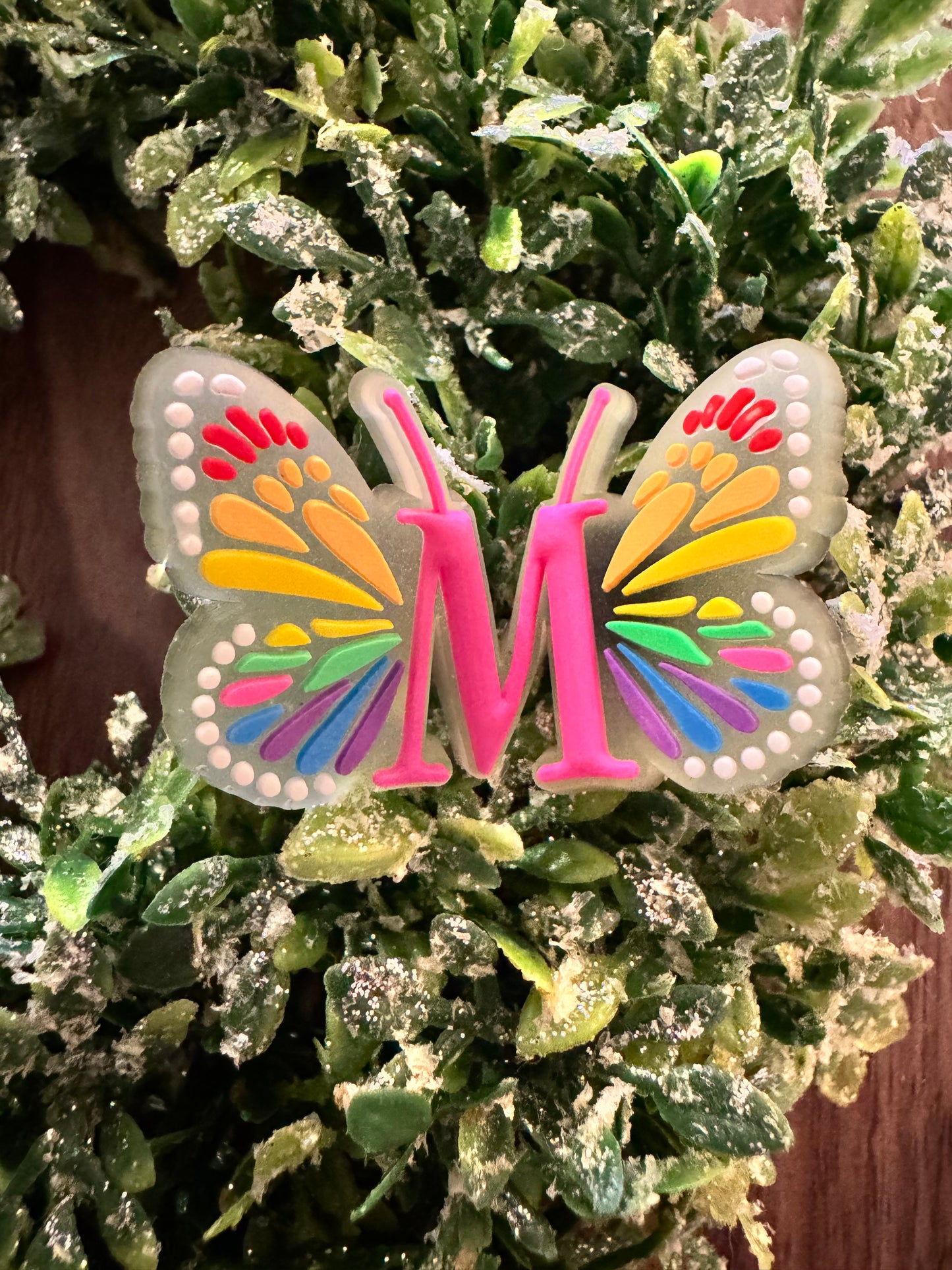 Butterfly Initial Shoe Charms