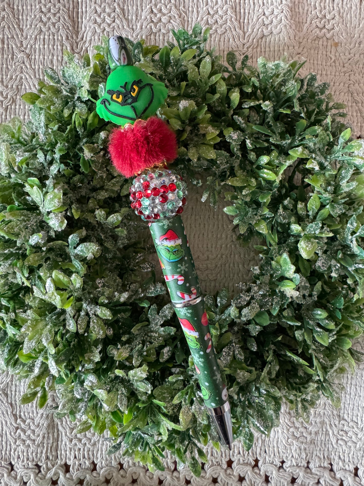 Green Christmas Guy Pen