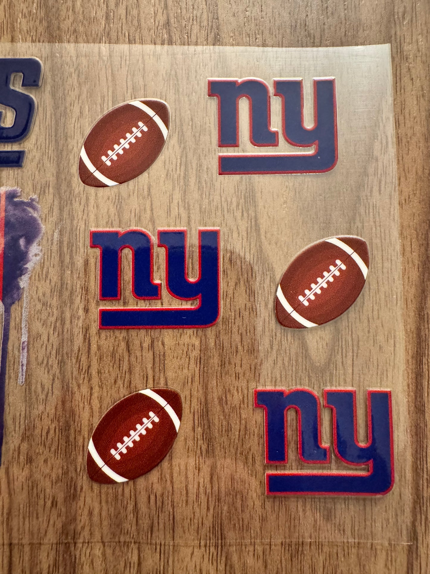 New York Football Paint Drip Cup Wrap