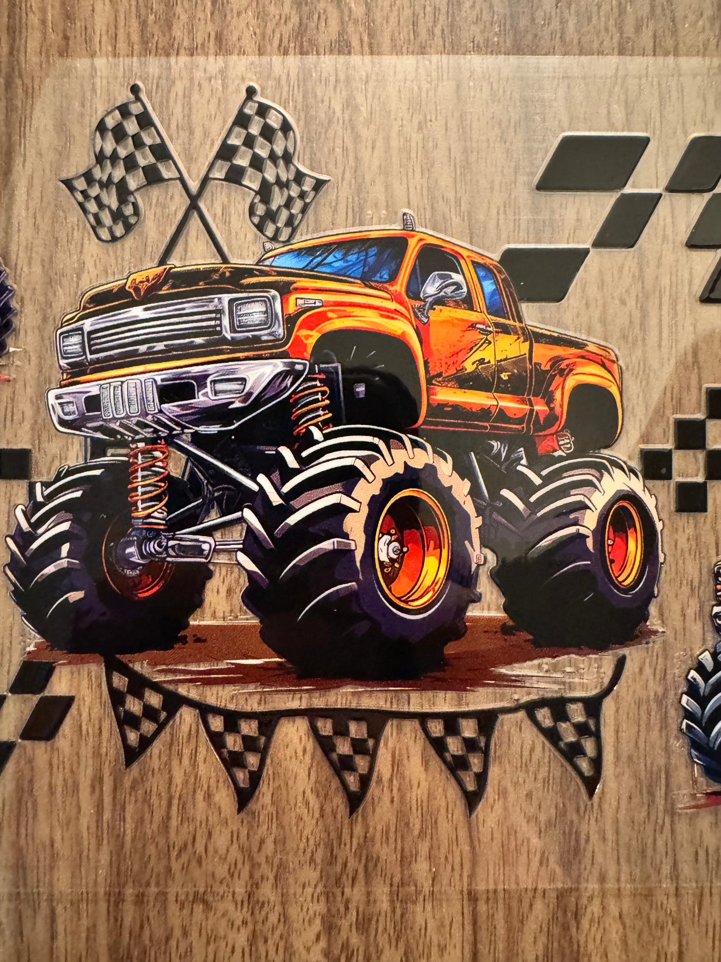 Yellow Monster Truck Cup Wrap