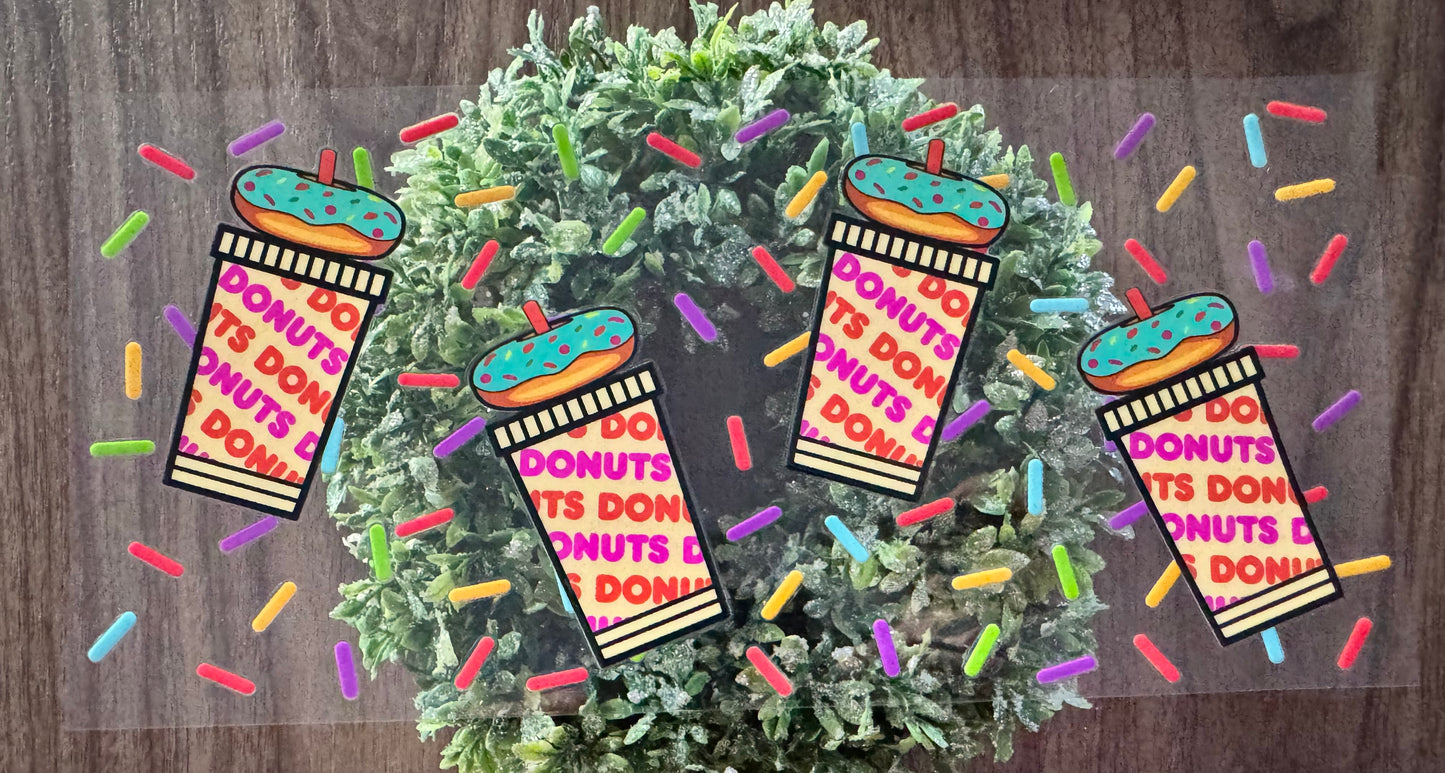 Donut Coffee Sprinkles Cup Wrap