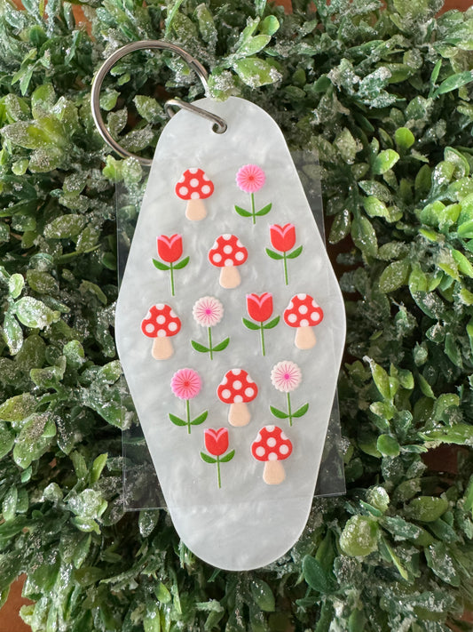 Flowers & Mushrooms Keychain Decal