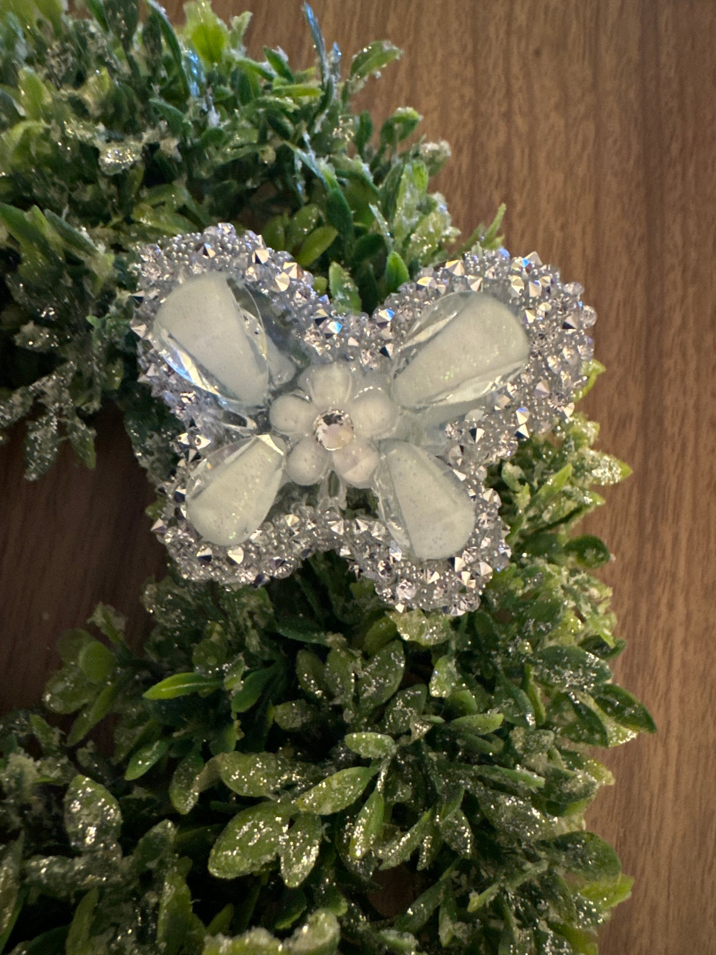 White Crystal Butterfly Fancy Topper