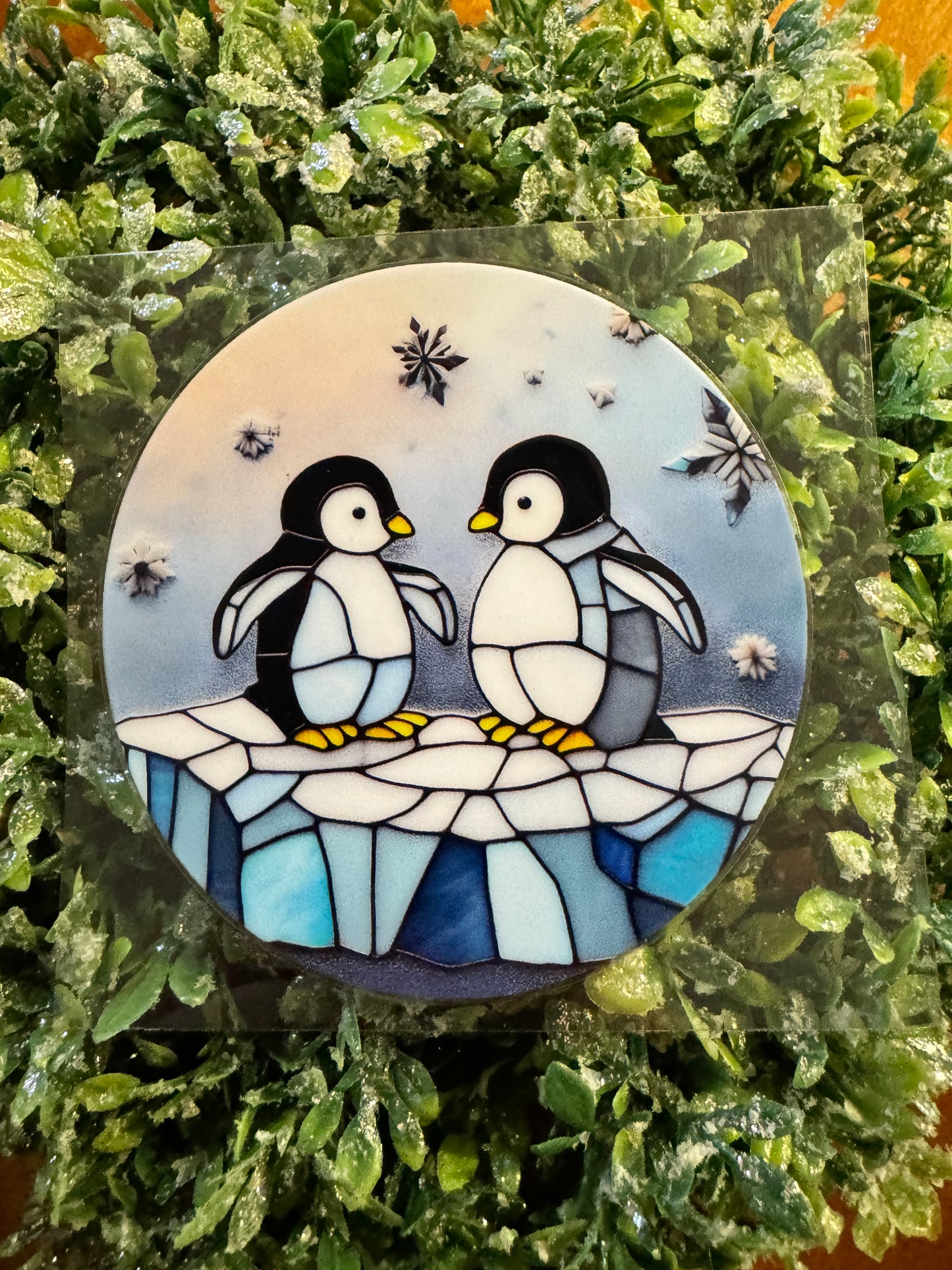 Icy Penguins Circle Decal