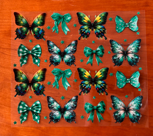 Green Butterflies Cup Wrap