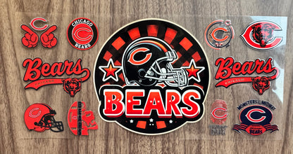 Chicago Football Helmet Cup Wrap