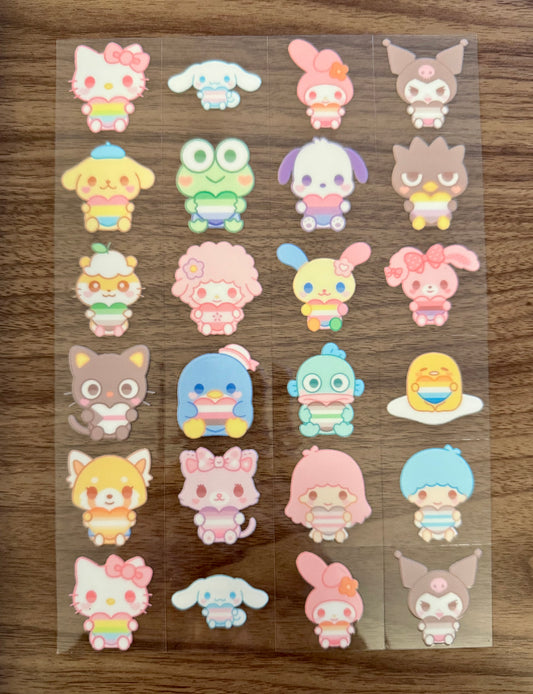 Kawaii Holding Hearts Sheet