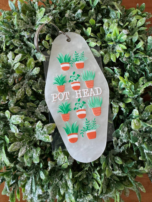 Pot Head Keychain Decal