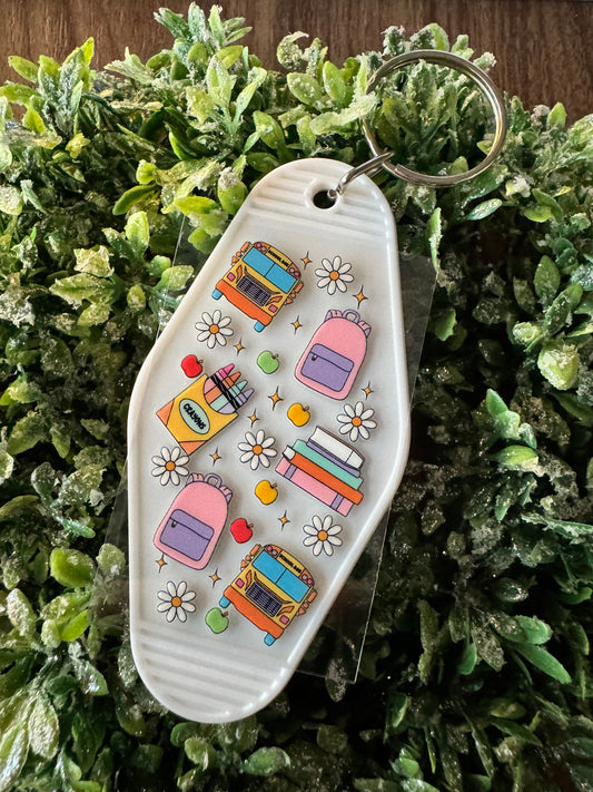 Cute School Keychain Decal
