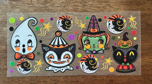 Vintage Halloween Characters Cup Wrap