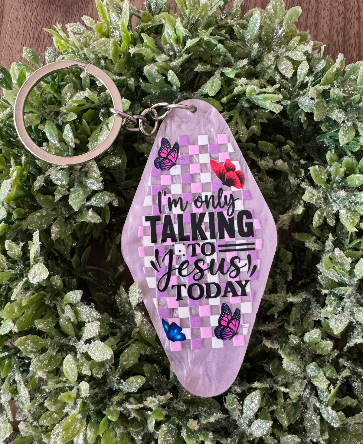 Talking to Jesus Keychain