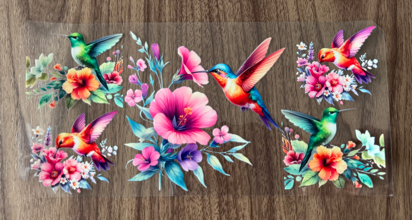 Flowery Hummingbird Cup Wrap