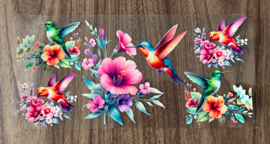 Flowery Hummingbird Cup Wrap