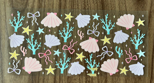 Shells, Coral, & Bows Cup Wrap