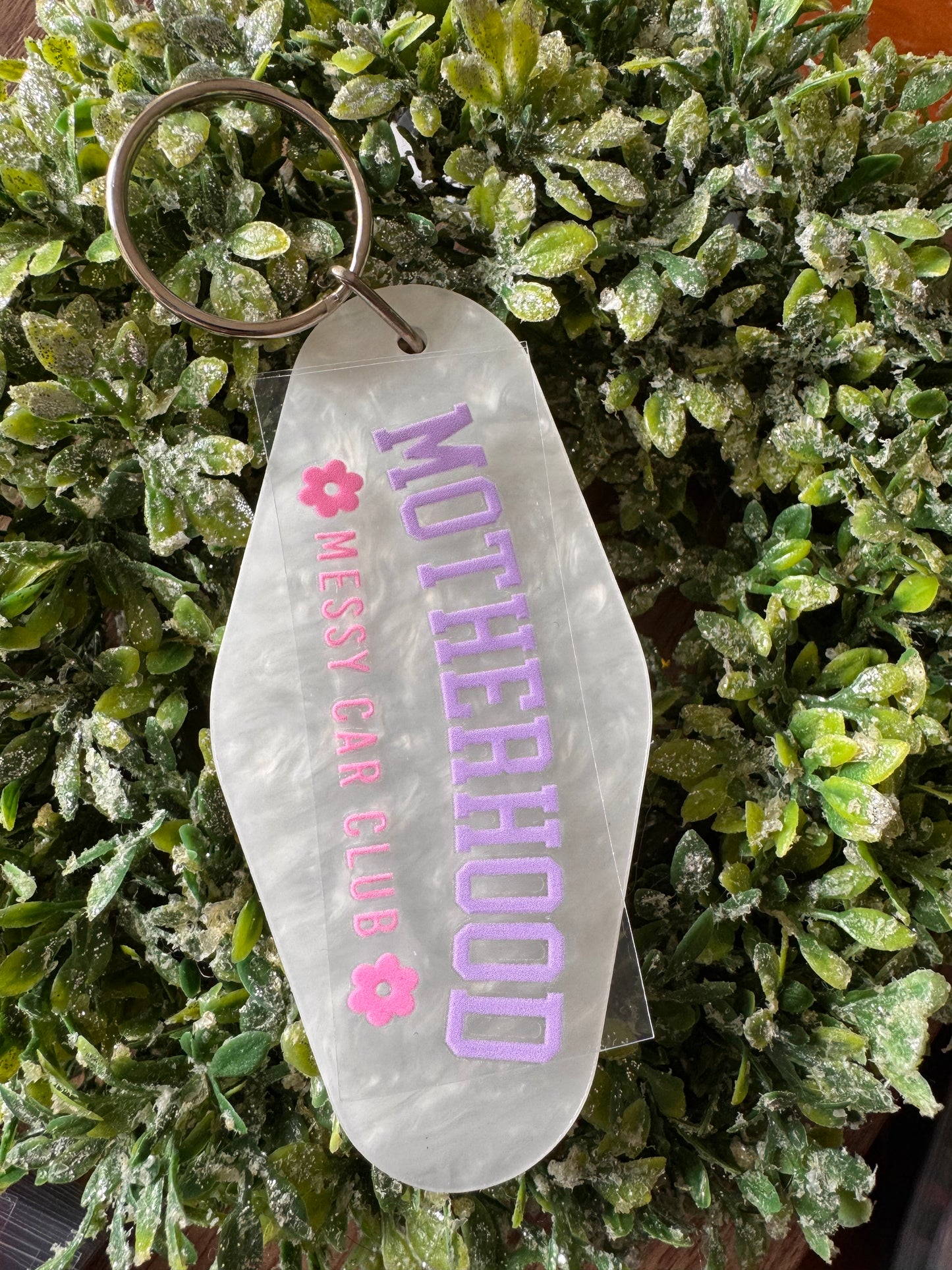 Purple Motherhood Keychain Decal