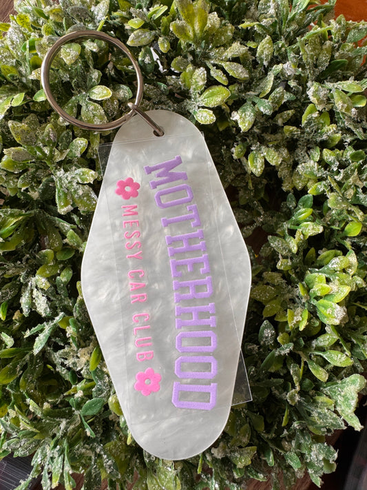 Purple Motherhood Keychain Decal