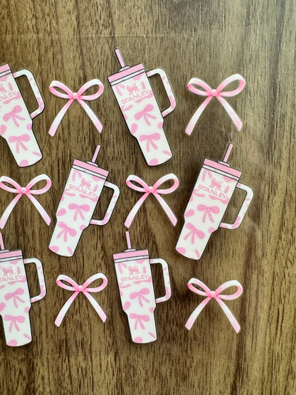 Pink Tumblers & Bows Cup Wrap