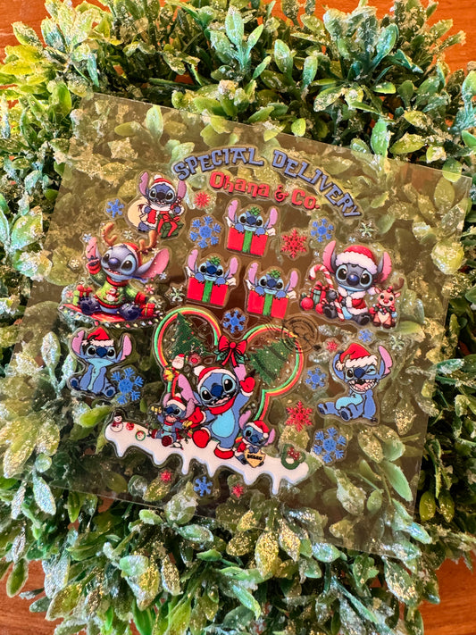 Special Delivery Blue Alien Circle Decal