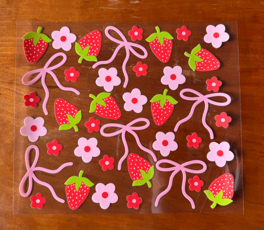 Strawberries & Bows Cup Wrap