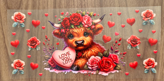 Red Heart Cow Cup Wrap