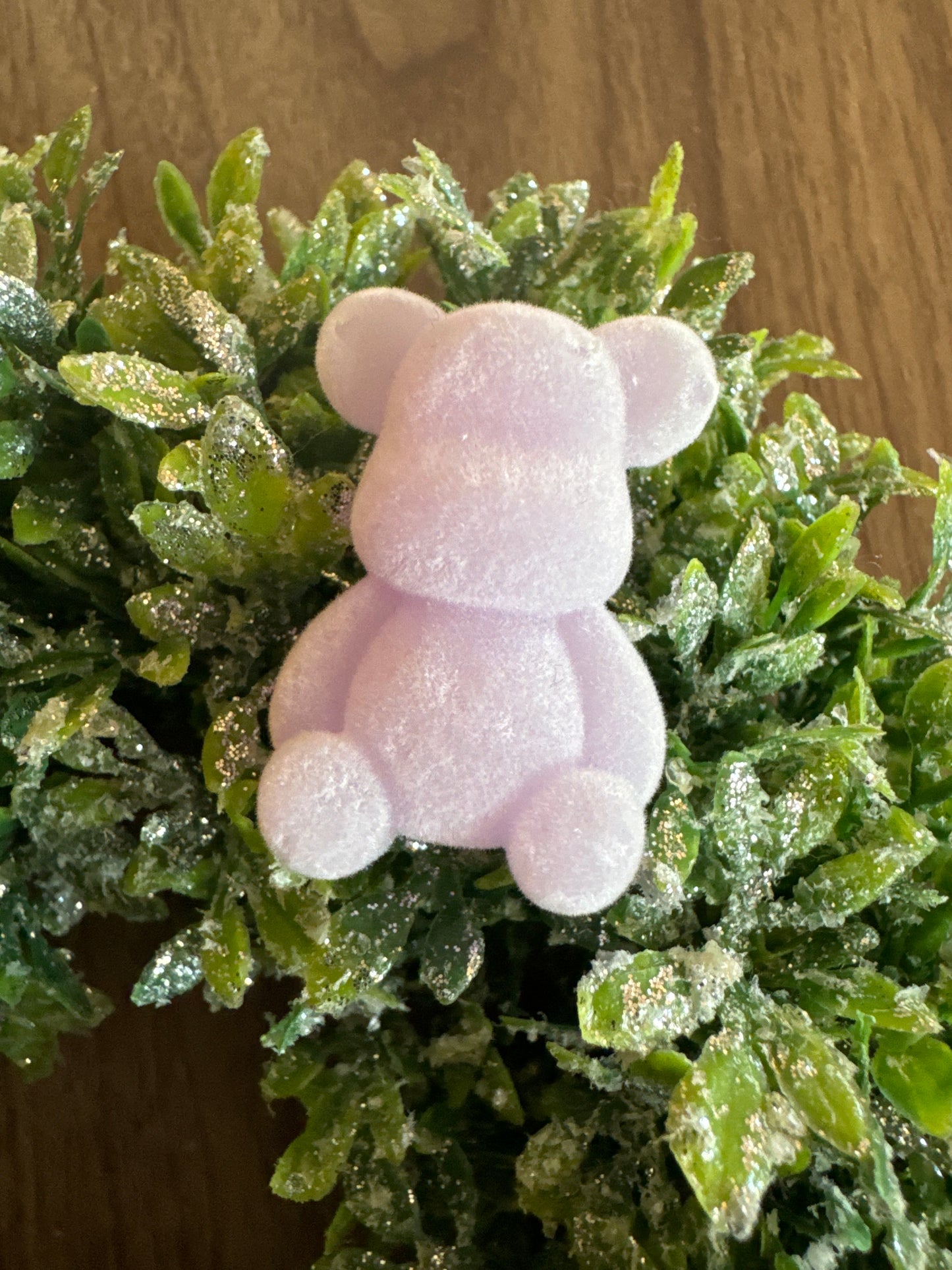 Purple Flocked Bear Focal