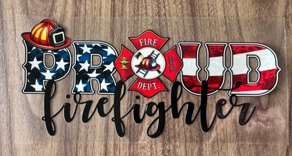 Proud Firefighter Cup Wrap