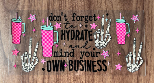 Hydrate & Mind Your Biz Cup Wrap