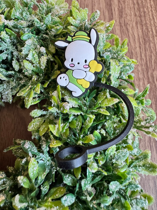 White Kawaii with Bone Straw Topper