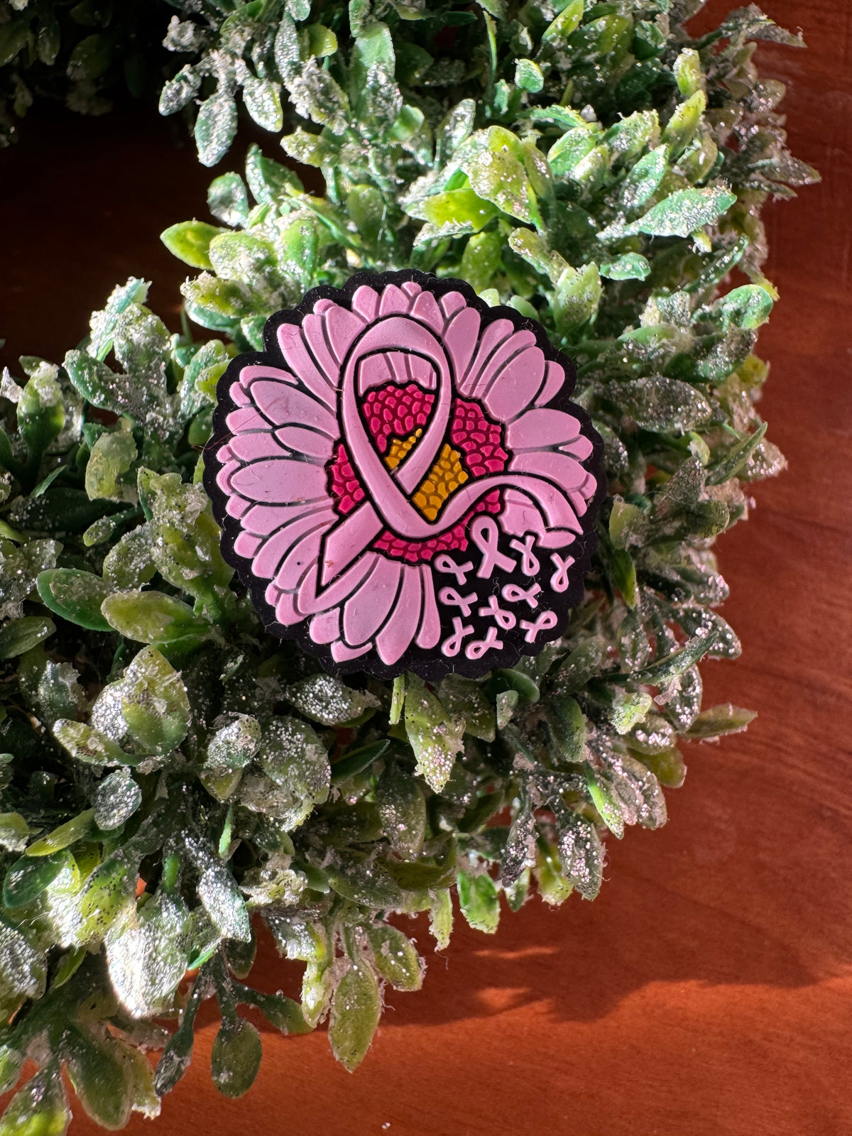 Pink Ribbon Sunflower Focal