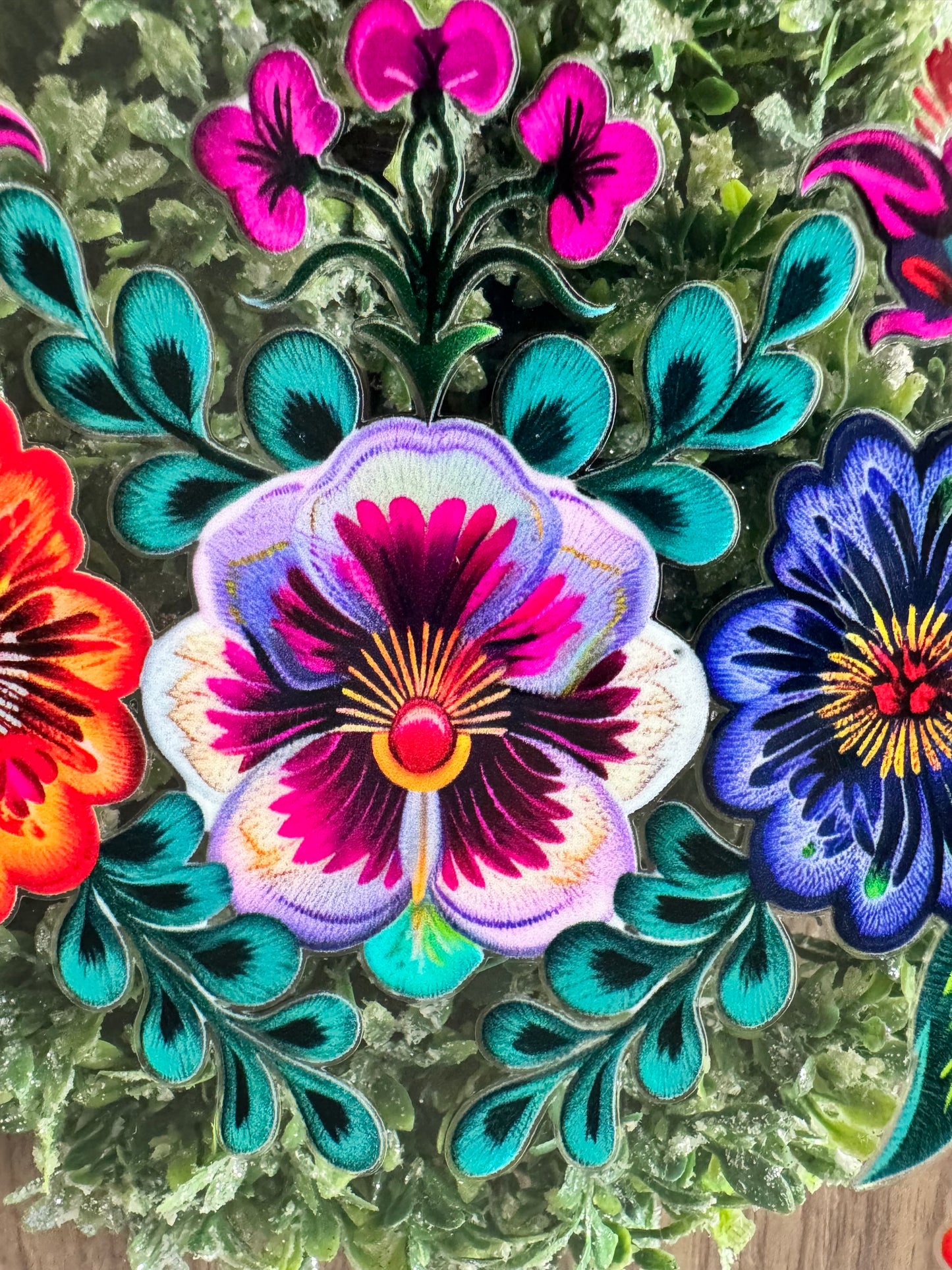 Bright Colorful Flowers Cup Wrap