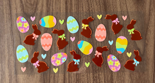 Chocolate Easter Bunnies Cup Wrap