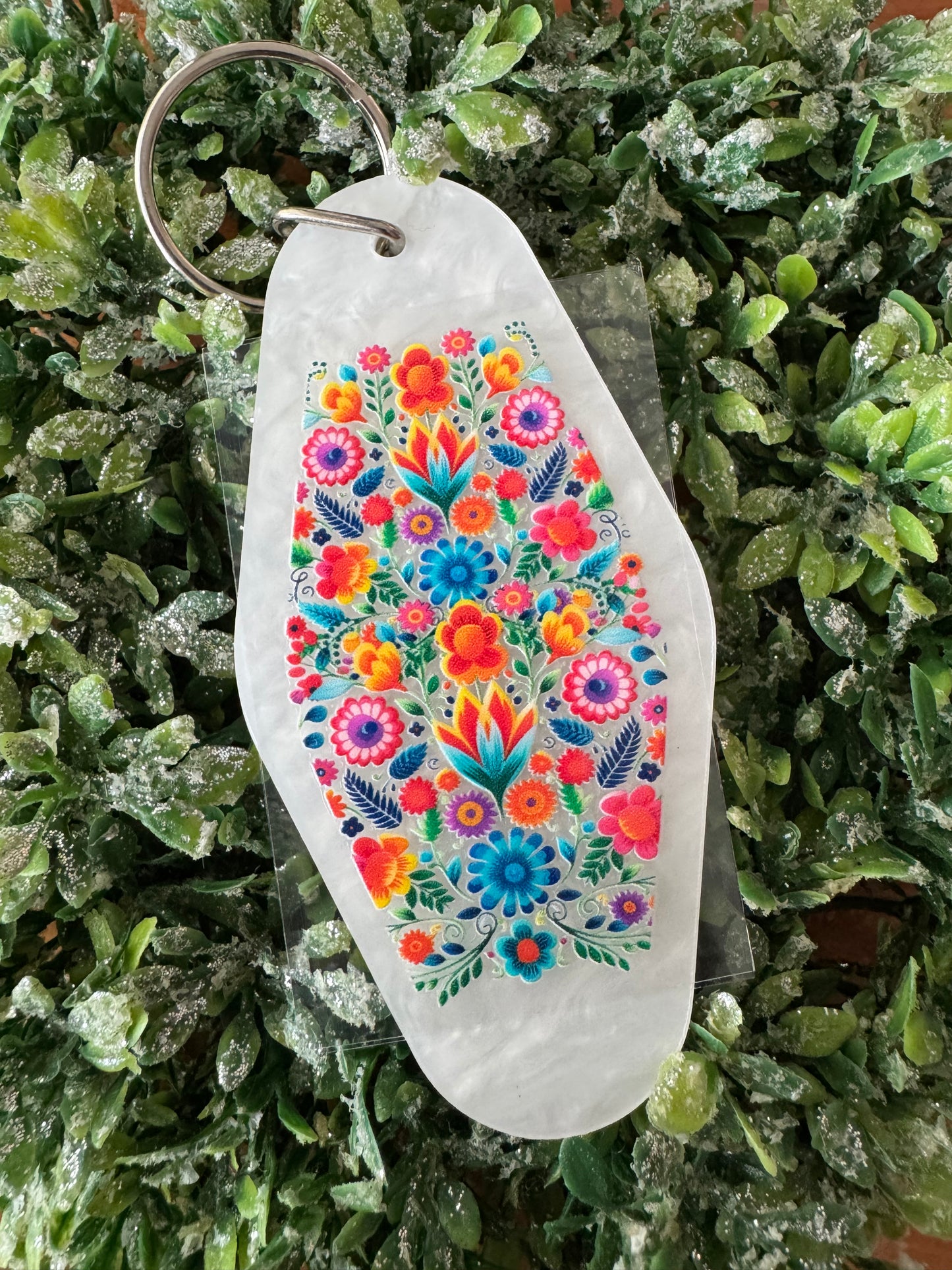 Bright Flowery Keychain Decal