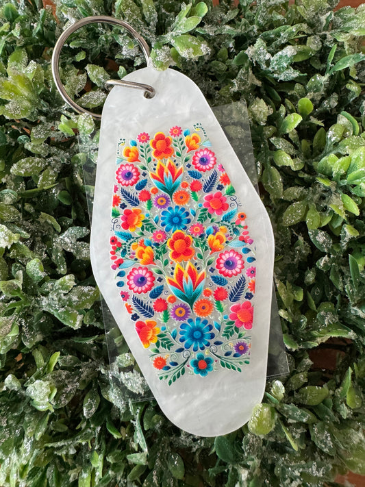 Bright Flowery Keychain Decal