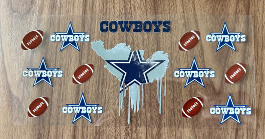 Dallas Football Paint Drip Cup Wrap