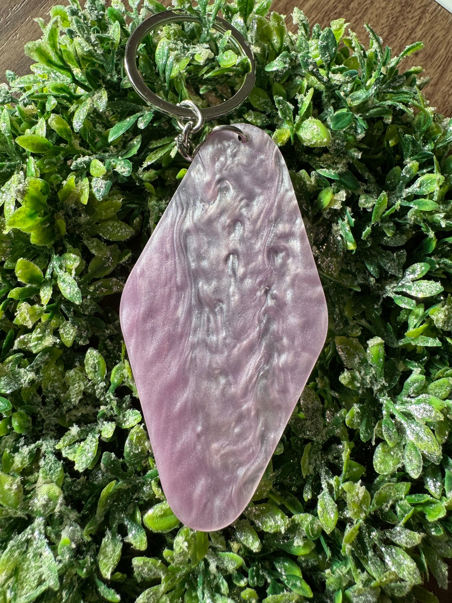 Lilac Purple Marble Motel Keychain