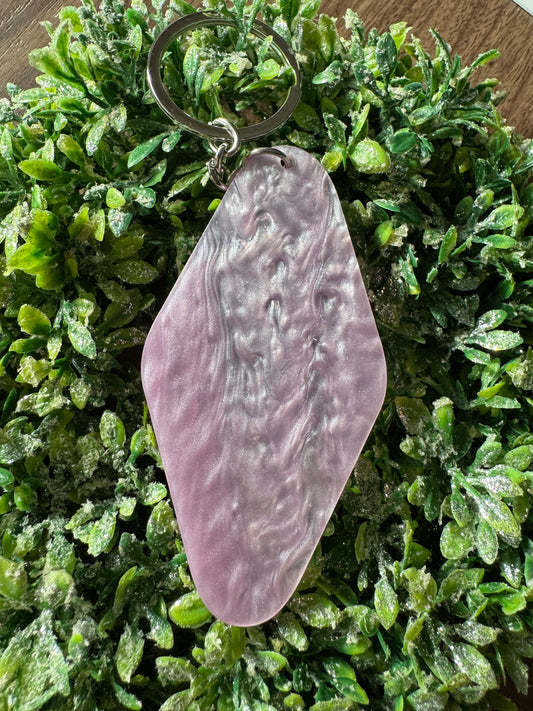 Lilac Purple Marble Motel Keychain